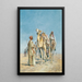 Halt in the desert - John Frederick Lewis — framed artwork on a wall