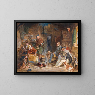 Hospitality of the Highlands - John Frederick Lewis — framed artwork on a wall