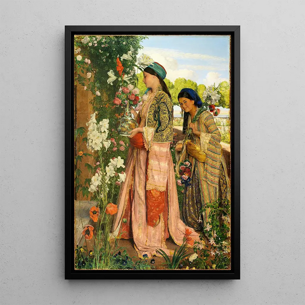 Lilium auratum - John Frederick Lewis — framed artwork on a wall