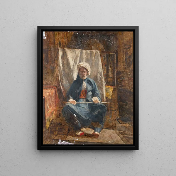Sketch for In Cairo, Bezestein El Khan Khalil - John Frederick Lewis — framed artwork on a wall