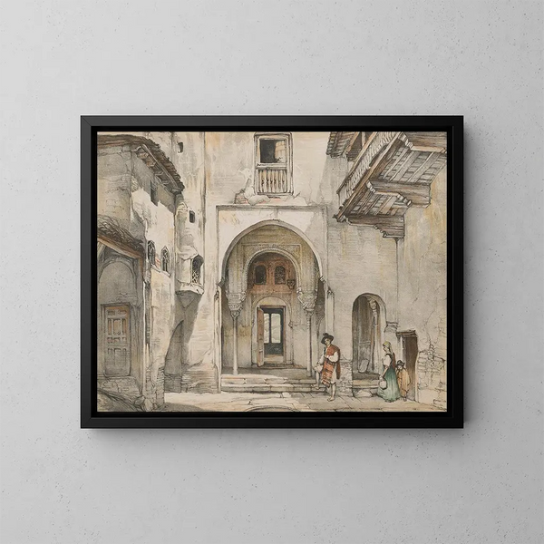 Croquis et dessins de l'Alhambra à Londres - John Frederick Lewis — framed artwork on a wall
