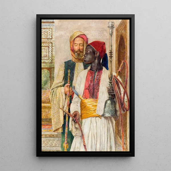 The pipe carrier - John Frederick Lewis — framed artwork on a wall