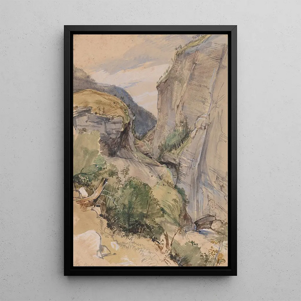 La Via Mala - John Frederick Lewis — framed artwork on a wall