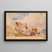 Two Horses - John Frederick Lewis — framed artwork on a wall