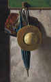 Straw hat, bag and umbrella - John Frederick Peto — artwork view