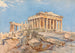 The Parthenon from the northern end of the portico of the Propylées, evening light - John Fulleylove — artwork view