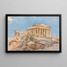 The Parthenon from the northern end of the portico of the Propylées, evening light - John Fulleylove — framed artwork on a wall