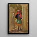 Girl at the Entrance - John George Brown — framed artwork on a wall