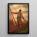 Hoisting the sail - John George Brown — framed artwork on a wall
