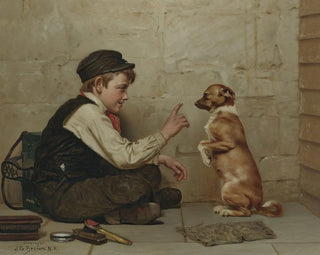 Rester immobile - John George Brown — artwork view