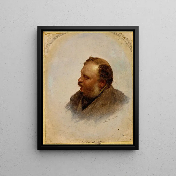 Portrait of William Brand - John George Brown — framed artwork on a wall