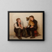 Two shoe shine boys with a dog - John George Brown — framed artwork on a wall