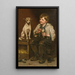 Waiting for a Bite - John George Brown — framed artwork on a wall