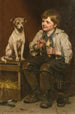 Waiting for a Bite - John George Brown — artwork view