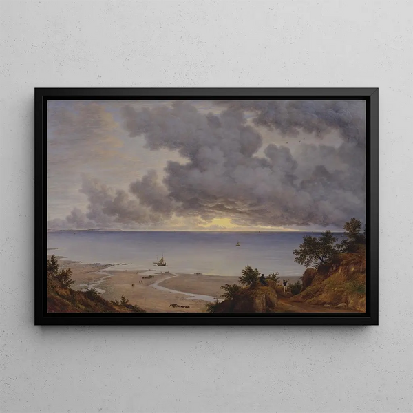 Bay of Sandown from near Shanklin Chine Isle of Wight - John Glover — framed artwork on a wall