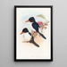 Black-capped Kingfisher Painting - John Gould — framed artwork on a wall