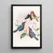 Multicolored Kingfisher Painting - John Gould — framed artwork on a wall