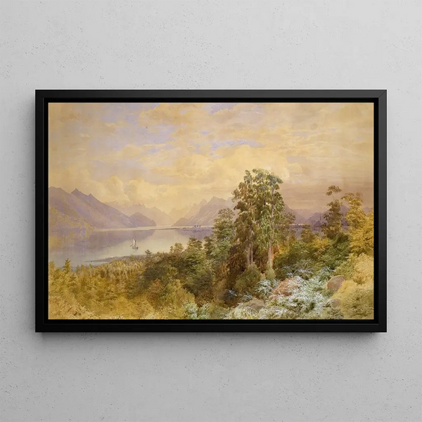 Lac Te Anau - John Gully — framed artwork on a wall