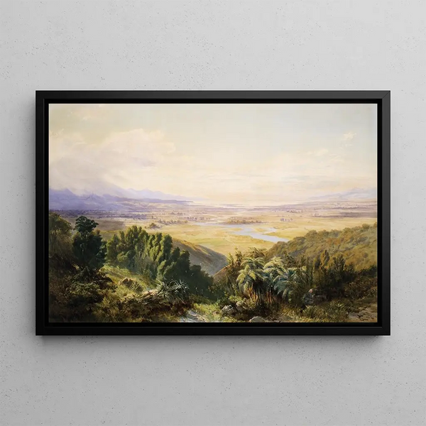 Landscape Painting Nelson - John Gully — framed artwork on a wall