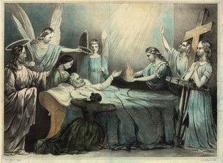 the allegorical representation of the dying Christian - John H Bufford's Sons — artwork view