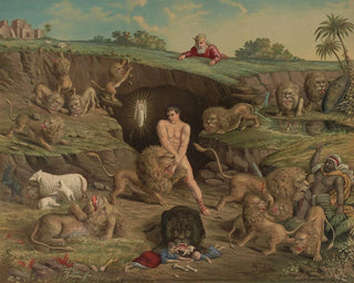 Twelve Temptations: Daniel in the Lion's Den - John H Bufford's Sons — artwork view