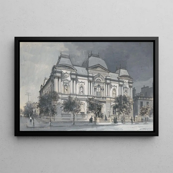 The Old Art Gallery of the Corcoran - John H Cocks — framed artwork on a wall