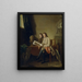 Portrait of a man and a boy looking at prints - John Hamilton Mortimer — framed artwork on a wall