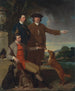 Self-portrait with his father and his brother - John Hamilton Mortimer — artwork view
