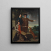 Self-portrait with his father and his brother - John Hamilton Mortimer — framed artwork on a wall