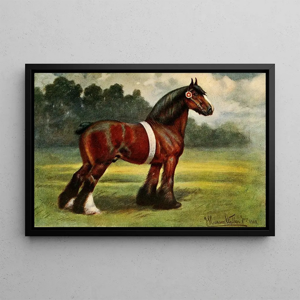 Étalon Shire Halstead Royal Duke - John Hanson Walker Jr — framed artwork on a wall
