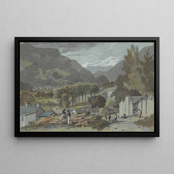 From the church hill in Ambleside - John Harden — framed artwork on a wall