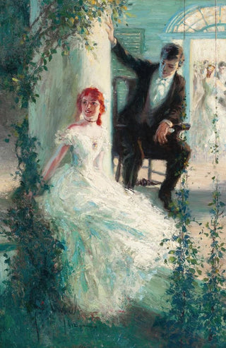 Young couple having an informal conversation - John Harmon Cassel — artwork view