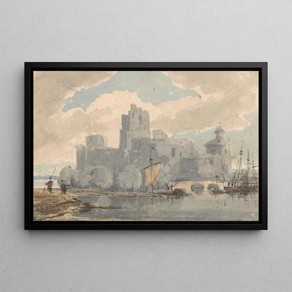 Château sur la côte - John Henderson — framed artwork on a wall
