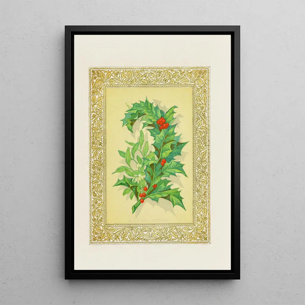 Holly and Ivy - John Henry Ingram — framed artwork on a wall