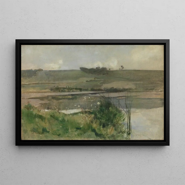 Arques-la-Bataille - John Henry Twachtman — framed artwork on a wall