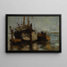 Boats in the port - John Henry Twachtman — framed artwork on a wall
