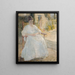 Figure dans la femme de l'artiste Sunlight - John Henry Twachtman — framed artwork on a wall