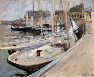 Bateaux de pêche à Gloucester - John Henry Twachtman — artwork view