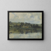 French River Scene Painting - John Henry Twachtman — framed artwork on a wall