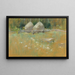 Haystacks at the Edge of the Woods - John Henry Twachtman — framed artwork on a wall