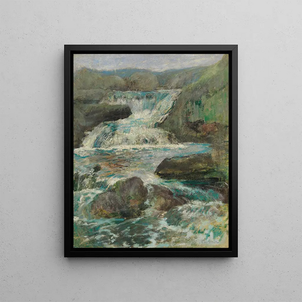 Chutes Horseneck - John Henry Twachtman — framed artwork on a wall
