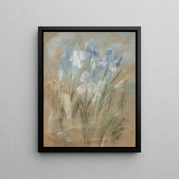 Iris Painting - John Henry Twachtman — framed artwork on a wall