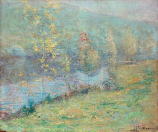 Morning Mist Painting - John Henry Twachtman — artwork view
