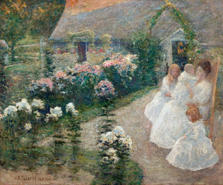 On the terrace - John Henry Twachtman — artwork view