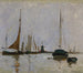 Tranquil Harbor Painting in the Netherlands - John Henry Twachtman — artwork view