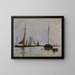 Tranquil Harbor Painting in the Netherlands - John Henry Twachtman — framed artwork on a wall