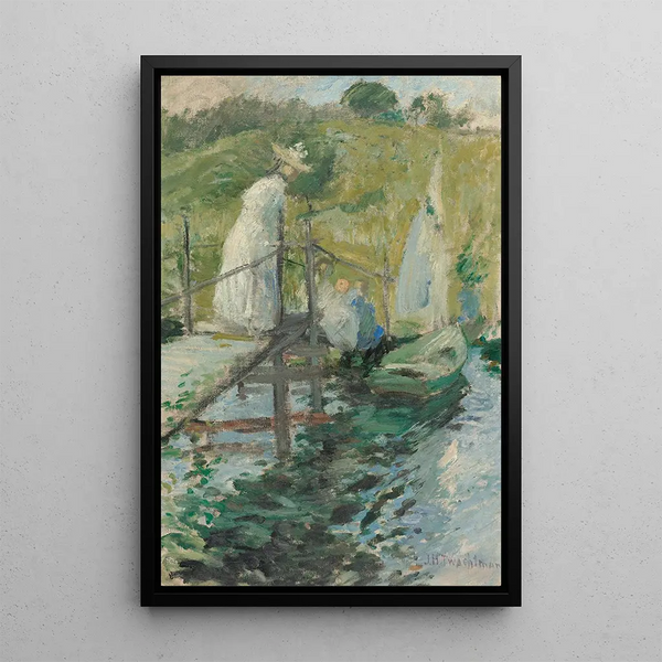 Summer Afternoon - John Henry Twachtman — framed artwork on a wall