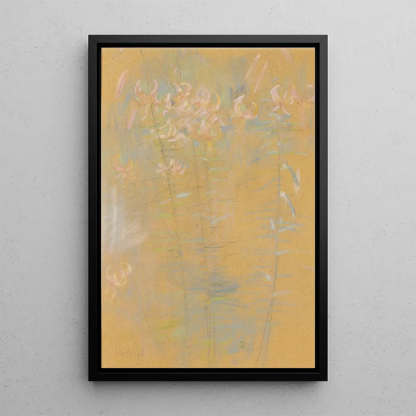 Lis tigrés - John Henry Twachtman — framed artwork on a wall