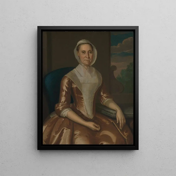 Mme Richard Galloway - John Hesselius — framed artwork on a wall