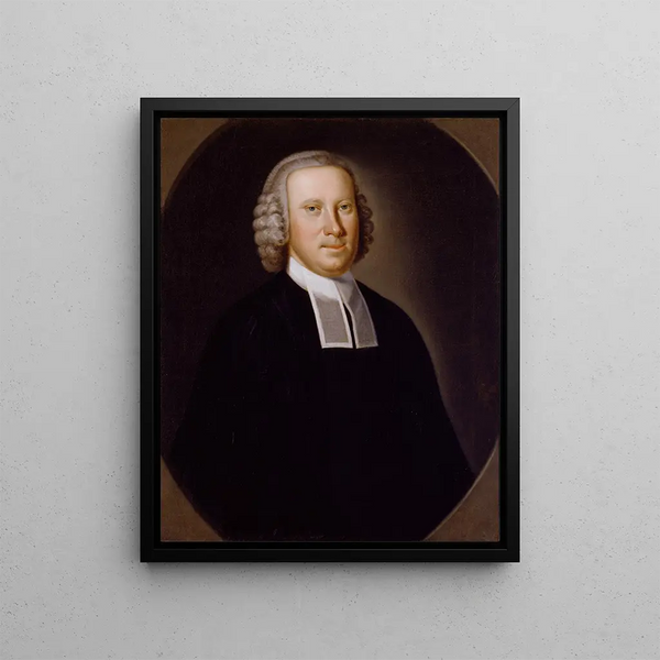 Reverend Richard Brown - John Hesselius — framed artwork on a wall